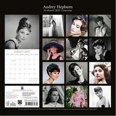 Audrey Hepburn 2027 Calendar