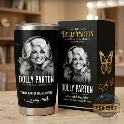 Dolly Parton Memorial Black Theme Tumbler 2026