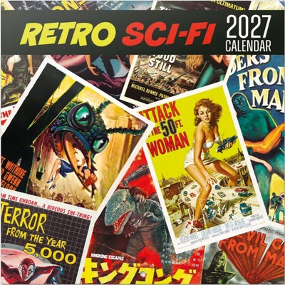 Retro Sci Fi Film Posters 2027 Wall Calendar