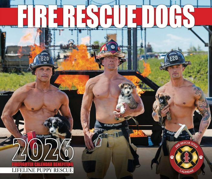 Fire Rescue Dogs 2026 Calendar