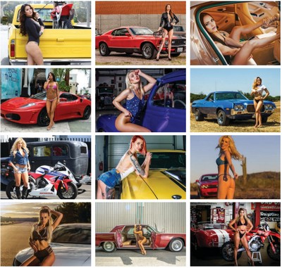 Hot Girls Cool Rides 2027 Wall Calendar