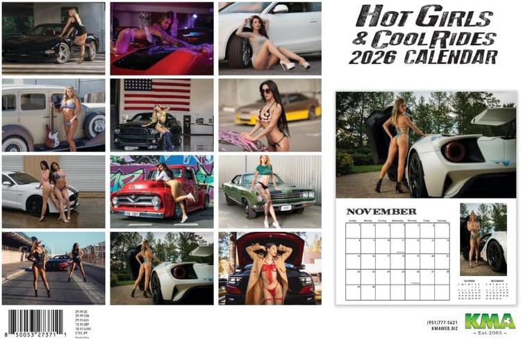 Hot Girls & Cool Rides 2026 Calendar