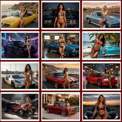 Hot Rod Honeys 2027 Wall Calendar