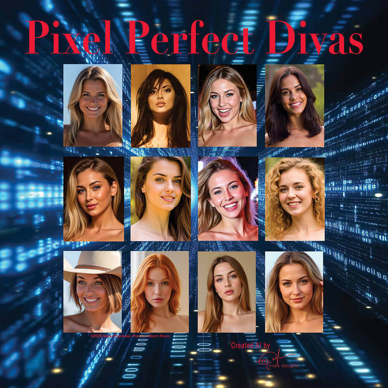 Pixel Perfect Divas 2026 Wall Calendar