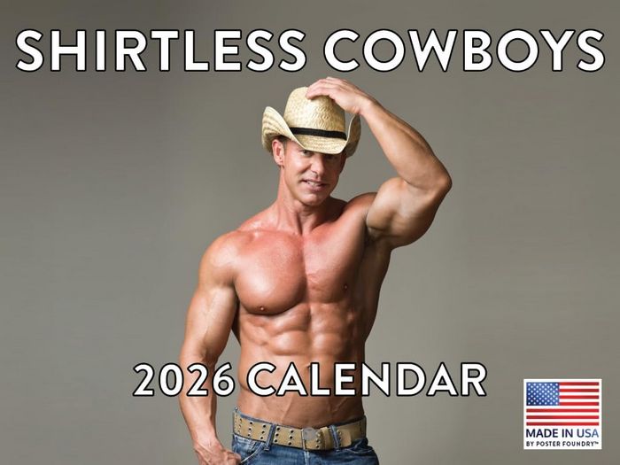 Shirtless Cowboys 2026 Calendar