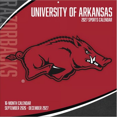 Arkansas Razorbacks 2027 Wall Calendar