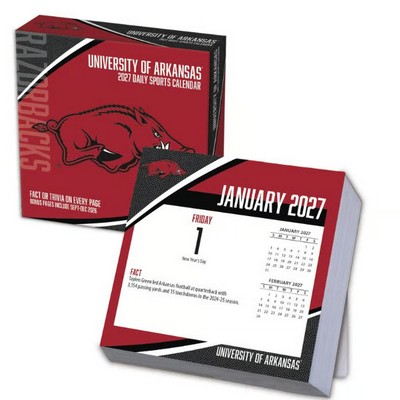 Arkansas Razorbacks 2027 Desk Calendar