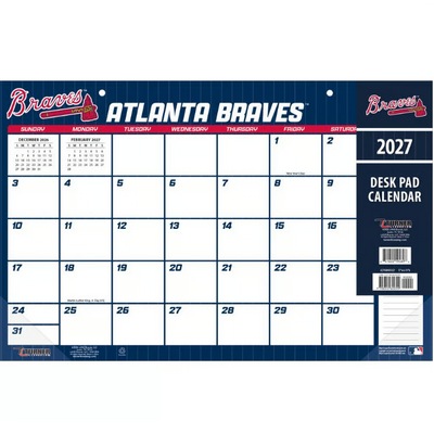 MLB Atlanta Braves Small 2027 Desk Pad