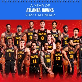 Atlanta Hawks 2027 Wall Calendar