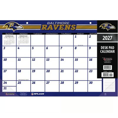 NFL Baltimore Ravens Small 2027 Desk Pad