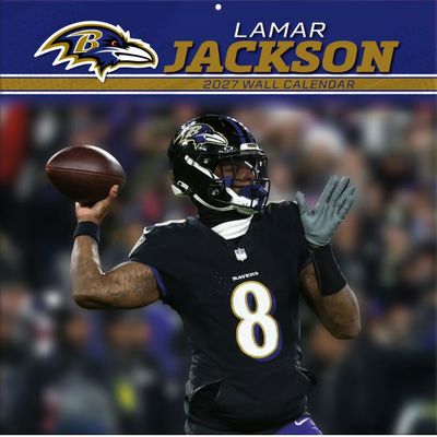NFL Baltimore Ravens Lamar Jackson 2027 Wall Calendar