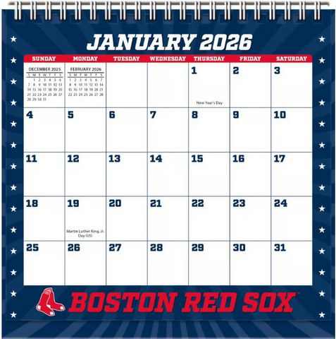Boston Red Sox 2026 Easel Desk Calendar