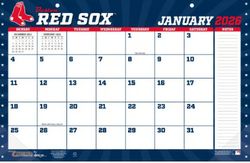 Boston Red Sox Small 2026 Desk Pad