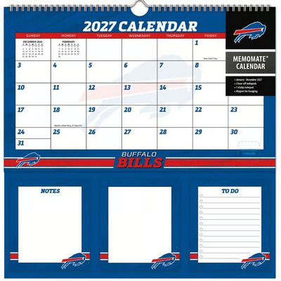 NFL Buffalo Bills 2027 Memomate Spiral Wall Calendar