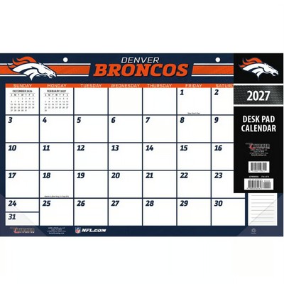 NFL Denver Broncos Small 2027 Desk Pad