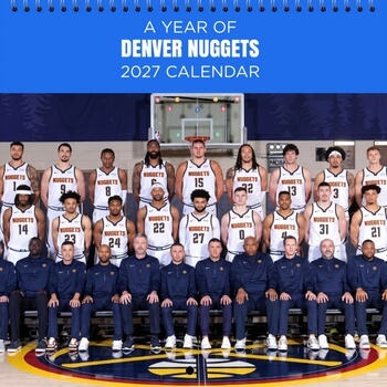 Denver Nuggets 2027 Wall Calendar