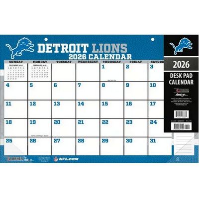 NFL Detroit Lions 2026 Small Desk Calendar