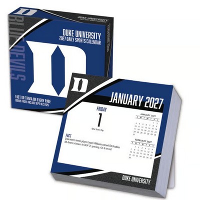 Duke Blue Devils 2027 Desk Calendar