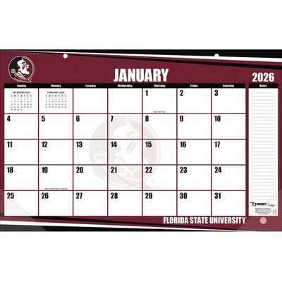 Florida State Seminoles 2026 11x17 Desk Calendar