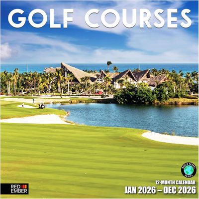 Golf Courses 2026 Wall Calendar