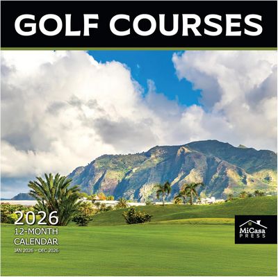 Golf Courses 2026 Wall Calendar