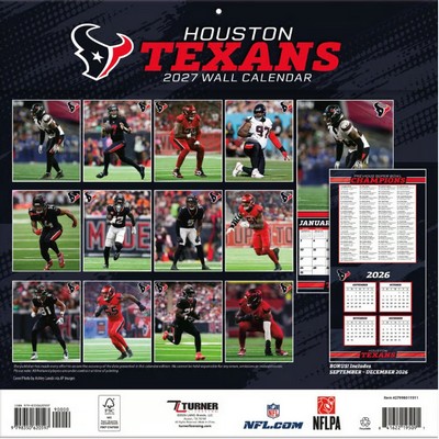 NFL Houston Texans 2027 Wall Calendar