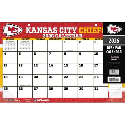 Kansas City Chiefs 2026 17x11 Desk Calendar