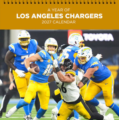 Los Angeles Chargers 2027 Wall Calendar