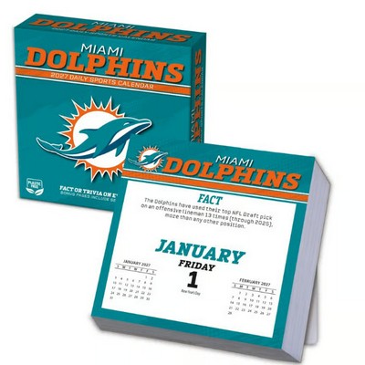 NFL Miami Dolphins 2027 Desk Calendar