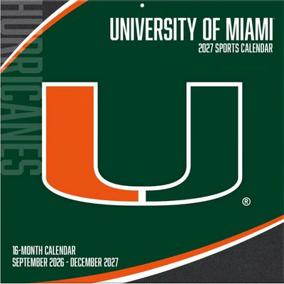 Miami Hurricanes 2027 Wall Calendar