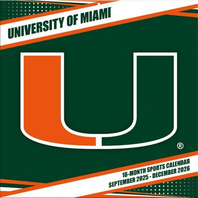 Miami Hurricanes 2026 Wall Calendar