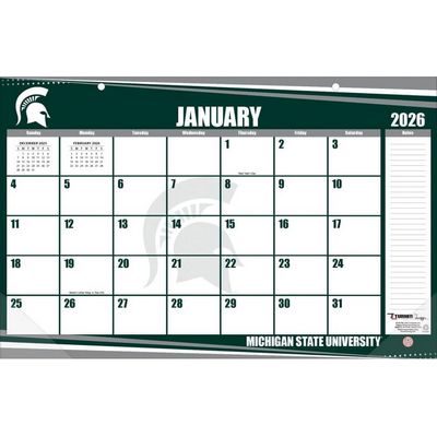 Michigan State Spartans 2026 17x11 Desk Calendar