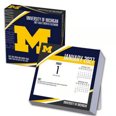 Michigan Wolverines 2027 Desk Calendar