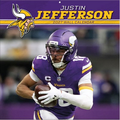 NFL Minnesota Vikings Justin Jefferson 2027 Wall Calendar