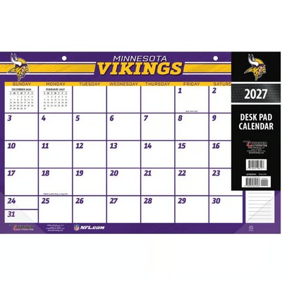 NFL Minnesota Vikings Small 2027 Desk Pad
