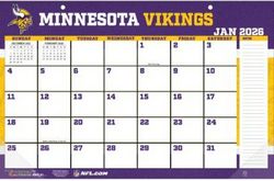 NFL Minnesota Vikings Small 2026 Desk Pad