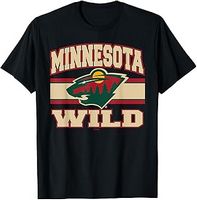 Minnesota Wild Stripe Black Officially Licensed T-Shirt