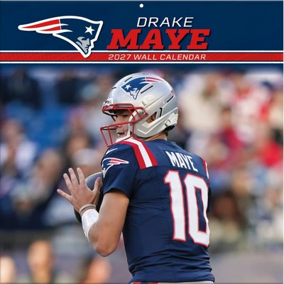 NFL Drake Maye 2027 Wall Calendar