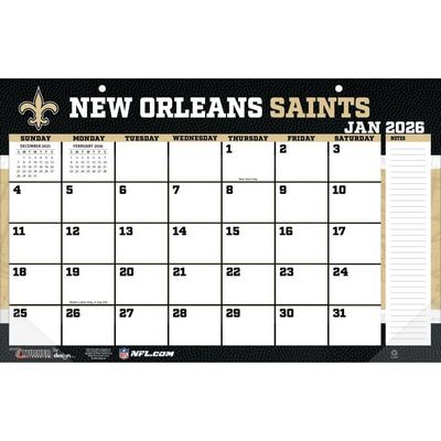 New Orleans Saints 2026 17x11 Desk Calendar