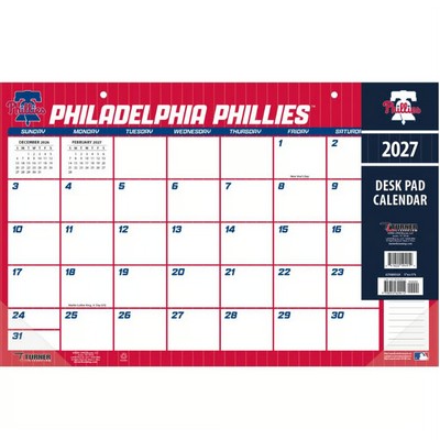 MLB Philadelphia Phillies Small 2027 Desk Pad