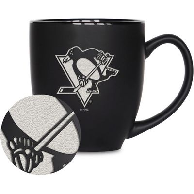 Pittsburgh Penguins 15oz Matte Black Ceramic Bistro Mug