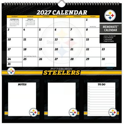NFL Pittsburgh Steelers 2027 Memomate Spiral Wall Calendar