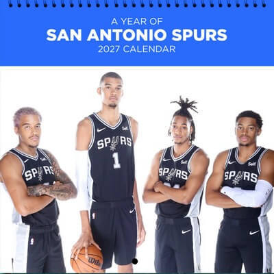 San Antonio Spurs 2027 Wall Calendar