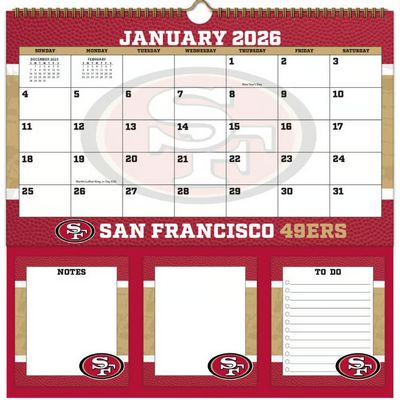San Francisco 49ers 2026 Memomate Spiral Wall Calendar