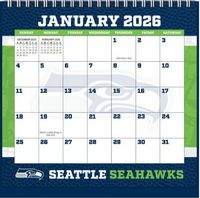 NFL Seattle Seahawks 2026 Easel Desk Calendar