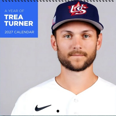 Trea Turner 2027 Wall Calendar