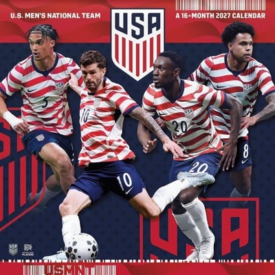 US Mens Soccer 2027 Wall Calendar