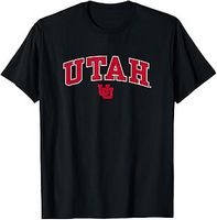 Utah Utes Arch Over Black Officially Licensed T-Shirt