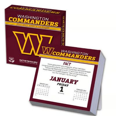 NFL Washington Commanders 2027 Desk Calendar