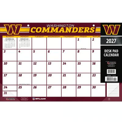 NFL Washington Commanders 2027 Small Desk Pad